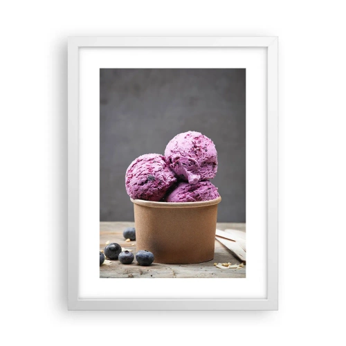 Poster in een witte lijst - Zoetheid en kou - 30x40 cm