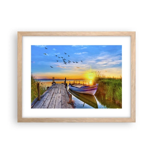 Een poster in een licht eiken lijst - Ik zie je morgen - 40x30 cm