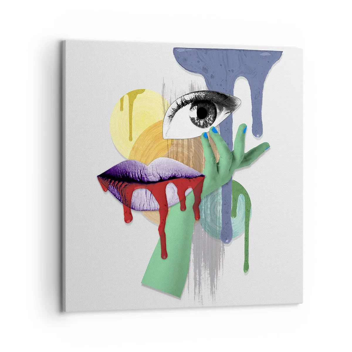 Schilderen op canvas - Een gedeconstrueerd portret - 50x50 cm