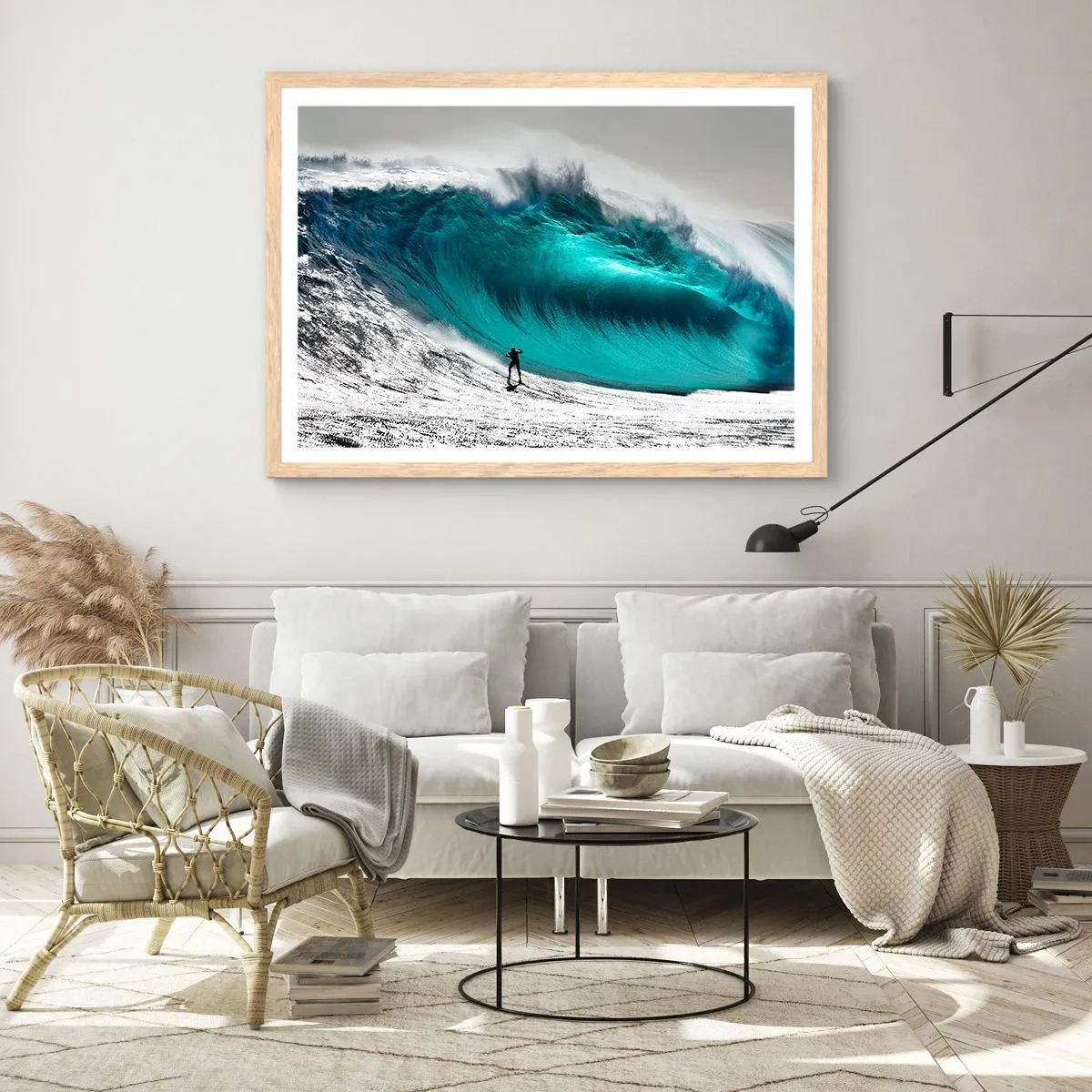 Een poster in een licht eiken lijst - Uitdaging aanvaard - 70x50 cm