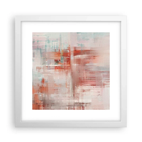 Poster in een witte lijst - Vaag. Maar roze - 30x30 cm