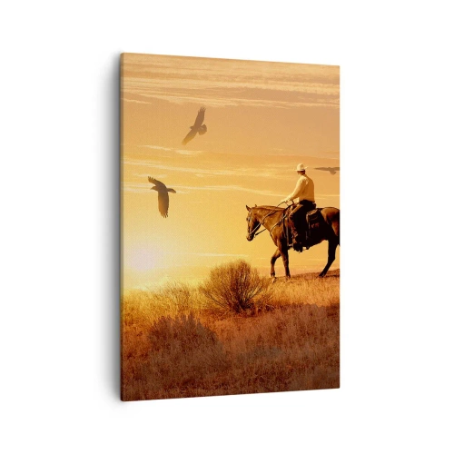 Schilderen op canvas - Alleen over de prairie - 50x70 cm