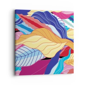 Schilderen op canvas - Een kleurrijke puinhoop - 30x30 cm