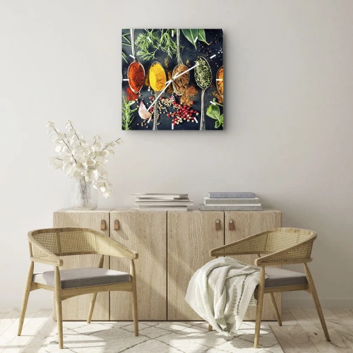 Wandklok - Klok - Culinaire magie - 40x40 cm