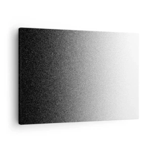 Schilderen op canvas - Minimalistisch zwart-witverloop in punt - 70x50cm - Naar het licht - Moderne wanddecoratie voor woonkamer en slaapkamer ARTTOR