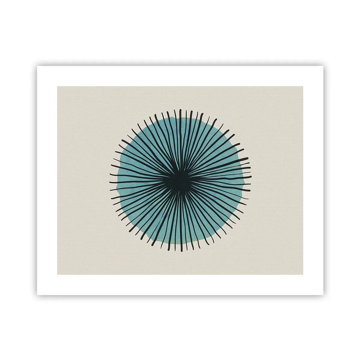 Poster - Stralend in het blauw - 50x40 cm