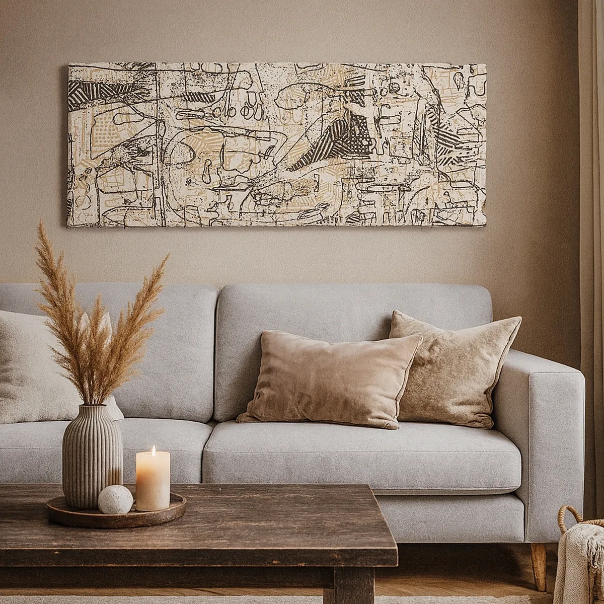 Schilderen op canvas - Het wacht om te worden gedecodeerd - 30x30 cm