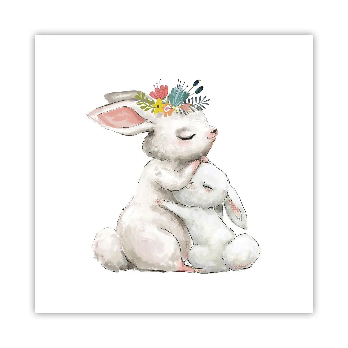 Poster - Het is het beste met mama - 60x60 cm