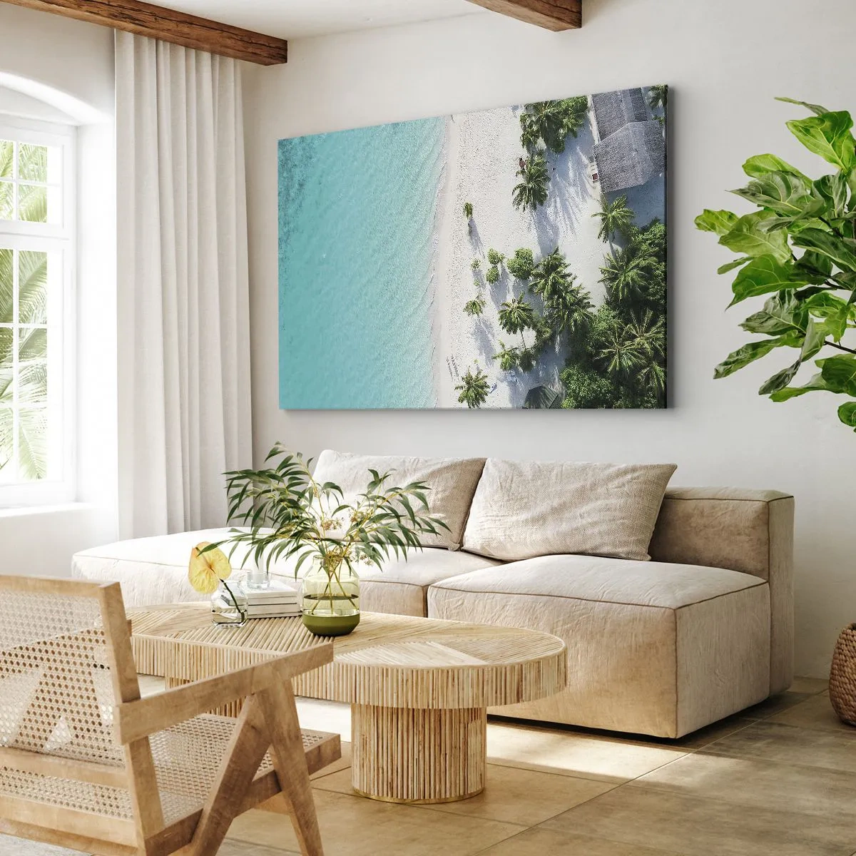 Schilderen op canvas - Een vakantie in het paradijs - 100x70 cm