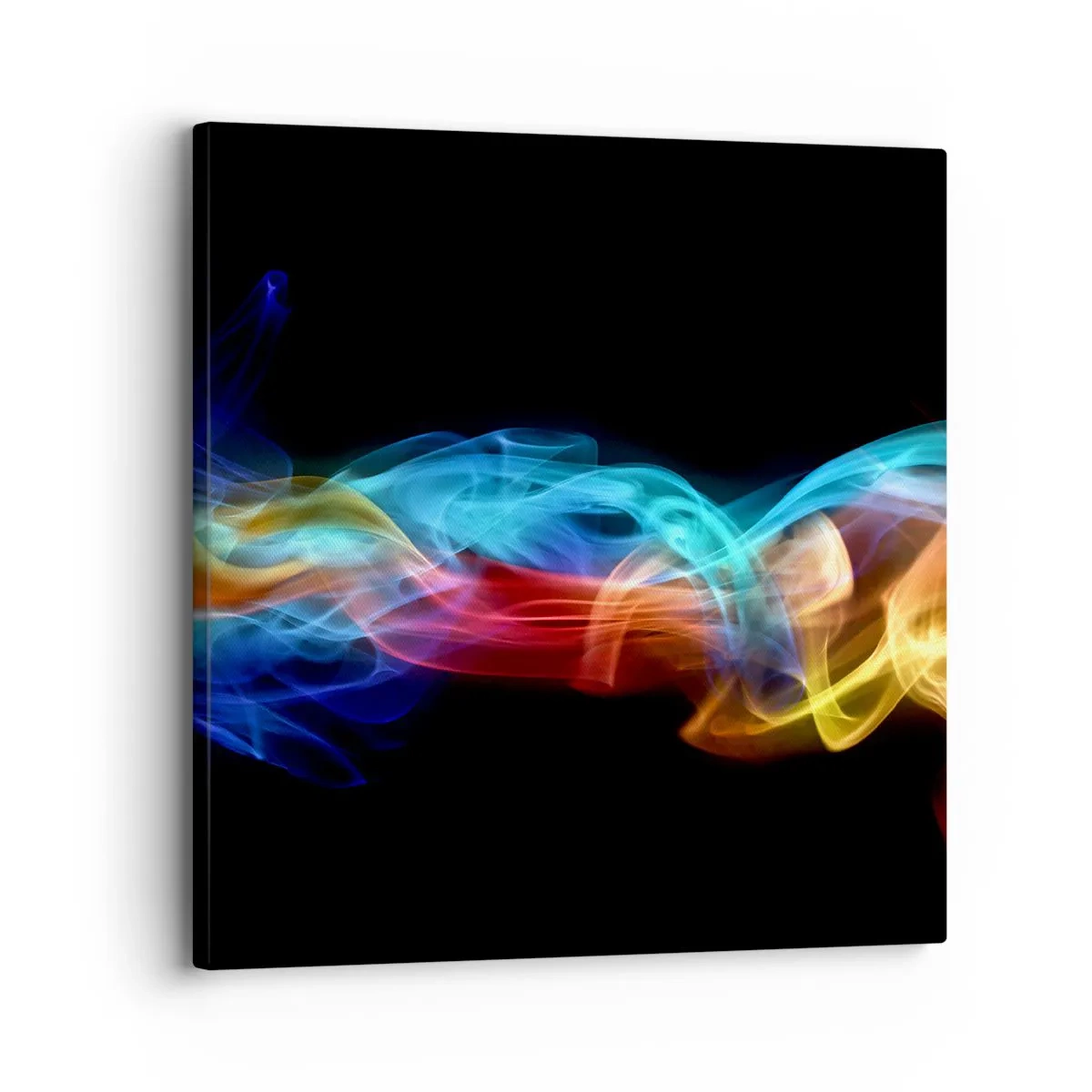 Schilderen op canvas - Regenboogdans van nevels - 30x30 cm