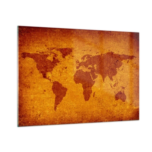 Schilderen op glas - Een uitnodiging om op reis te gaan - 100x70 cm