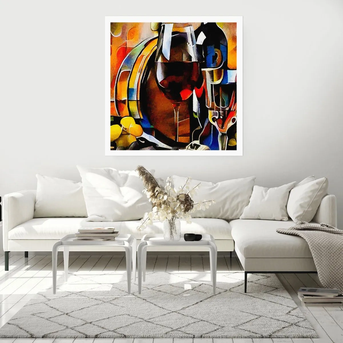 Poster - En de wereld krijgt kleuren - 50x50 cm