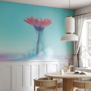 Fotobehang Premium Canvas - In een verkwikkende omhelzing - Abstractie, Bloem, Deel - 400x280 cm