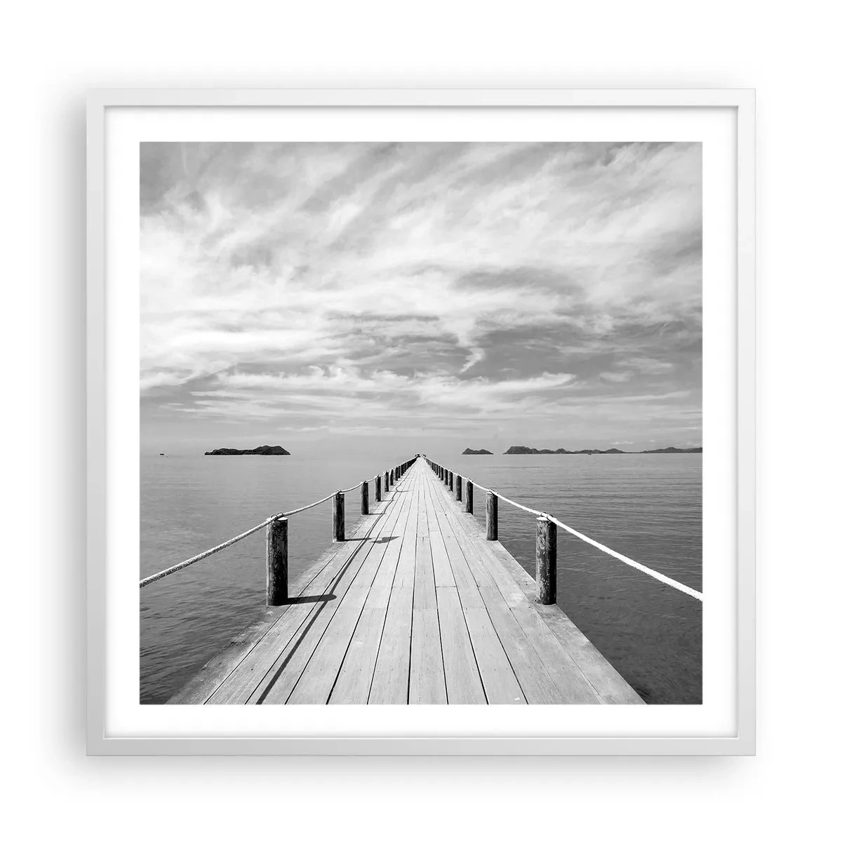 Poster in een witte lijst - Of misschien een reis... - 60x60 cm