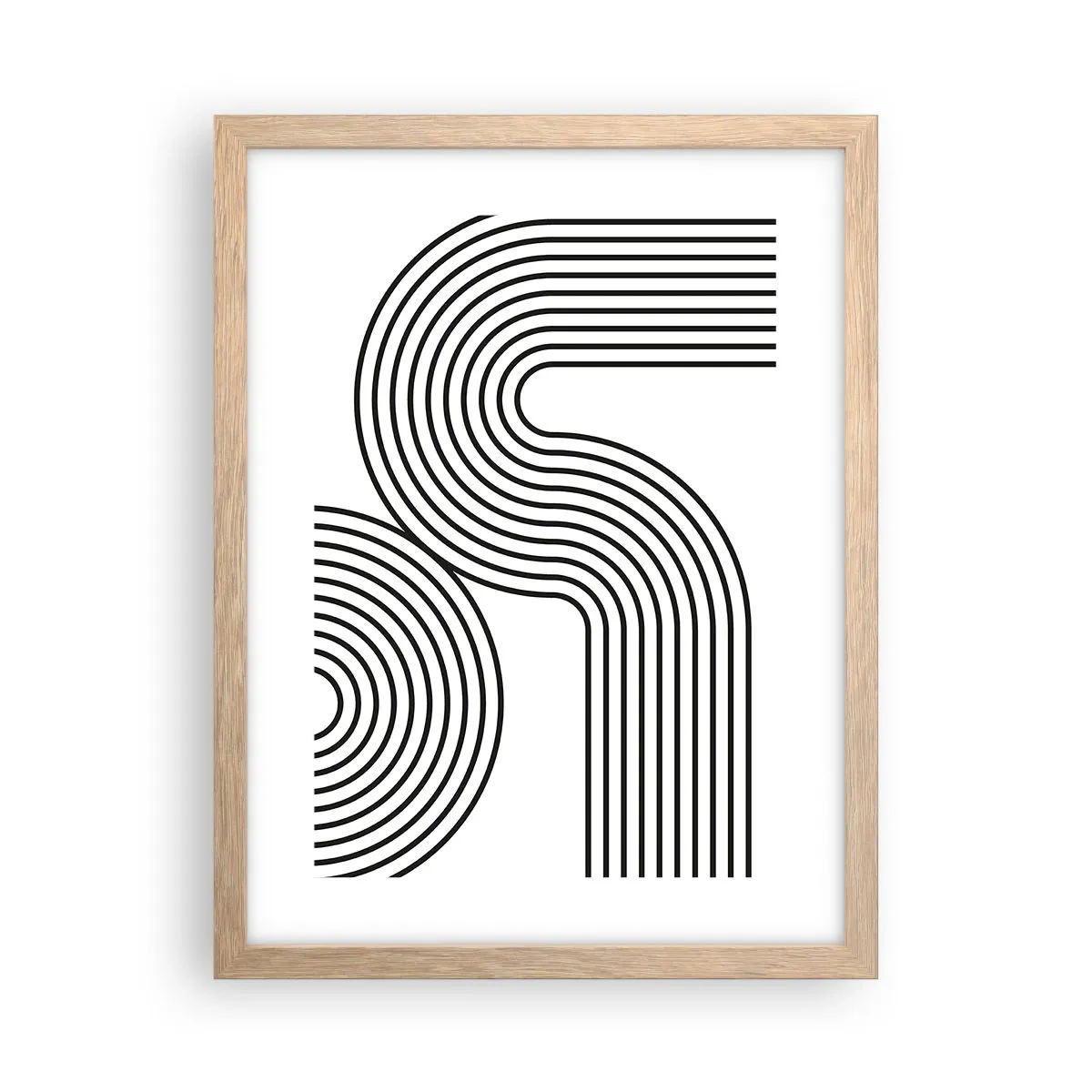 Een poster in een licht eiken lijst - In de bocht - 30x40 cm