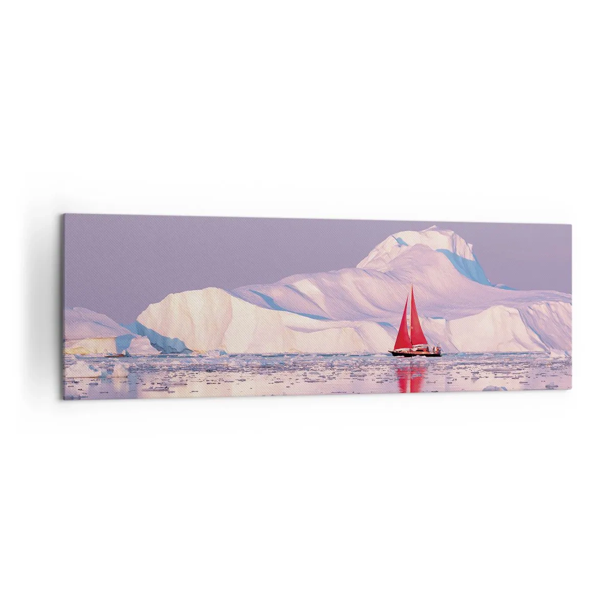 Schilderen op canvas - De hitte van het zeil, de kilte van het ijs - 160x50 cm