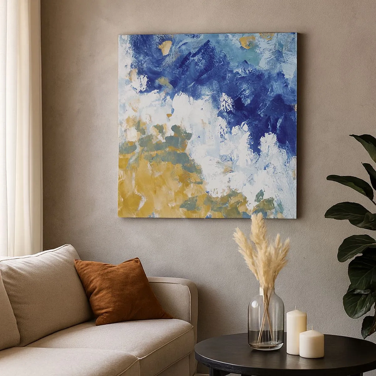 Schilderen op canvas - Dans der Elementen - 30x30 cm