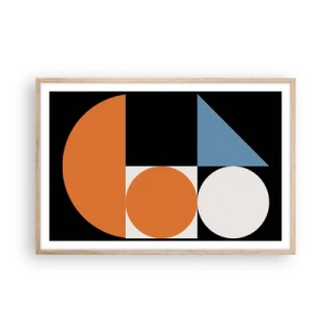 Een poster in een licht eiken lijst - Dacht lay-out - 91x61 cm