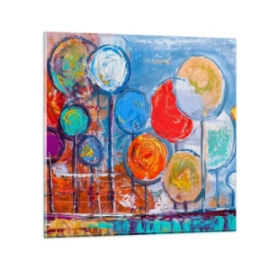 Schilderen op glas - Wonderen op de stok - 40x40 cm