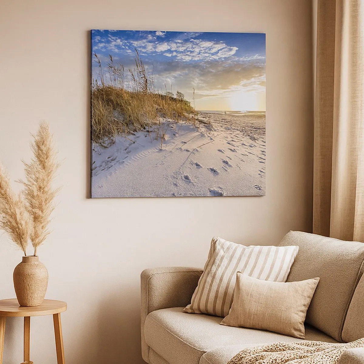 Schilderen op canvas - Een uitnodiging voor een wandeling - 30x30 cm