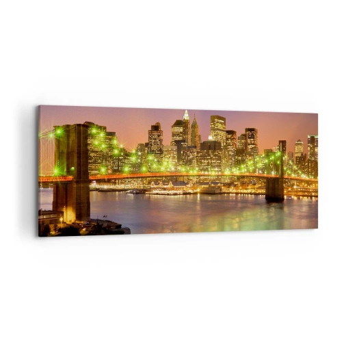 Schilderen op canvas - Het licht gaat hier nooit uit - 120x50 cm