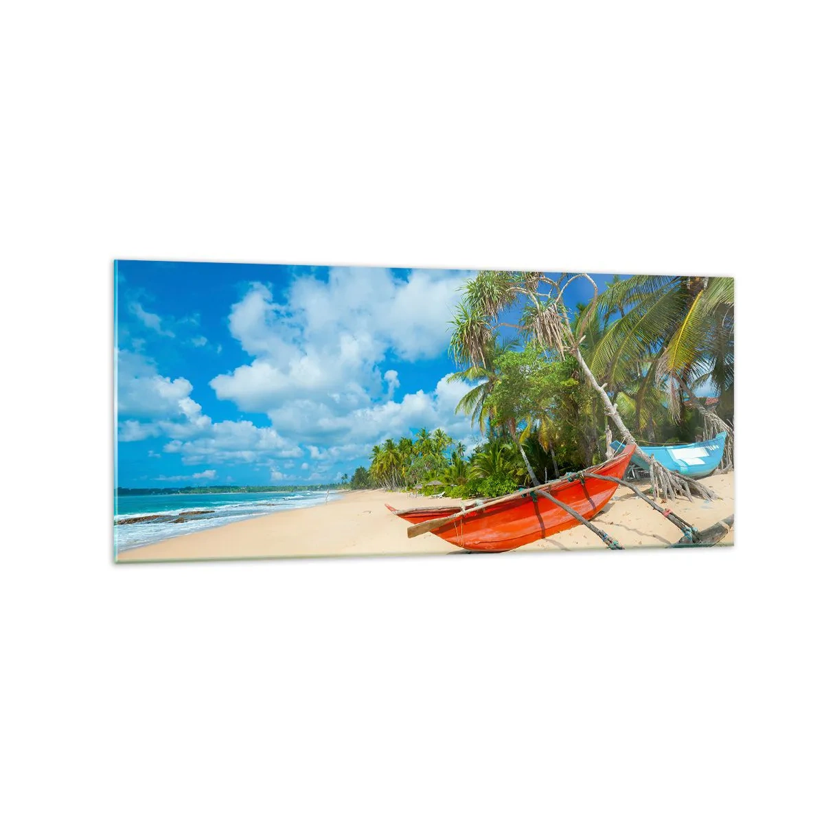 Schilderen op glas - De charme van de tropen - 120x50 cm