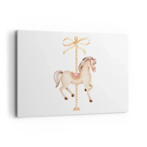 Schilderen op canvas - Een sierlijke draf - 120x80 cm