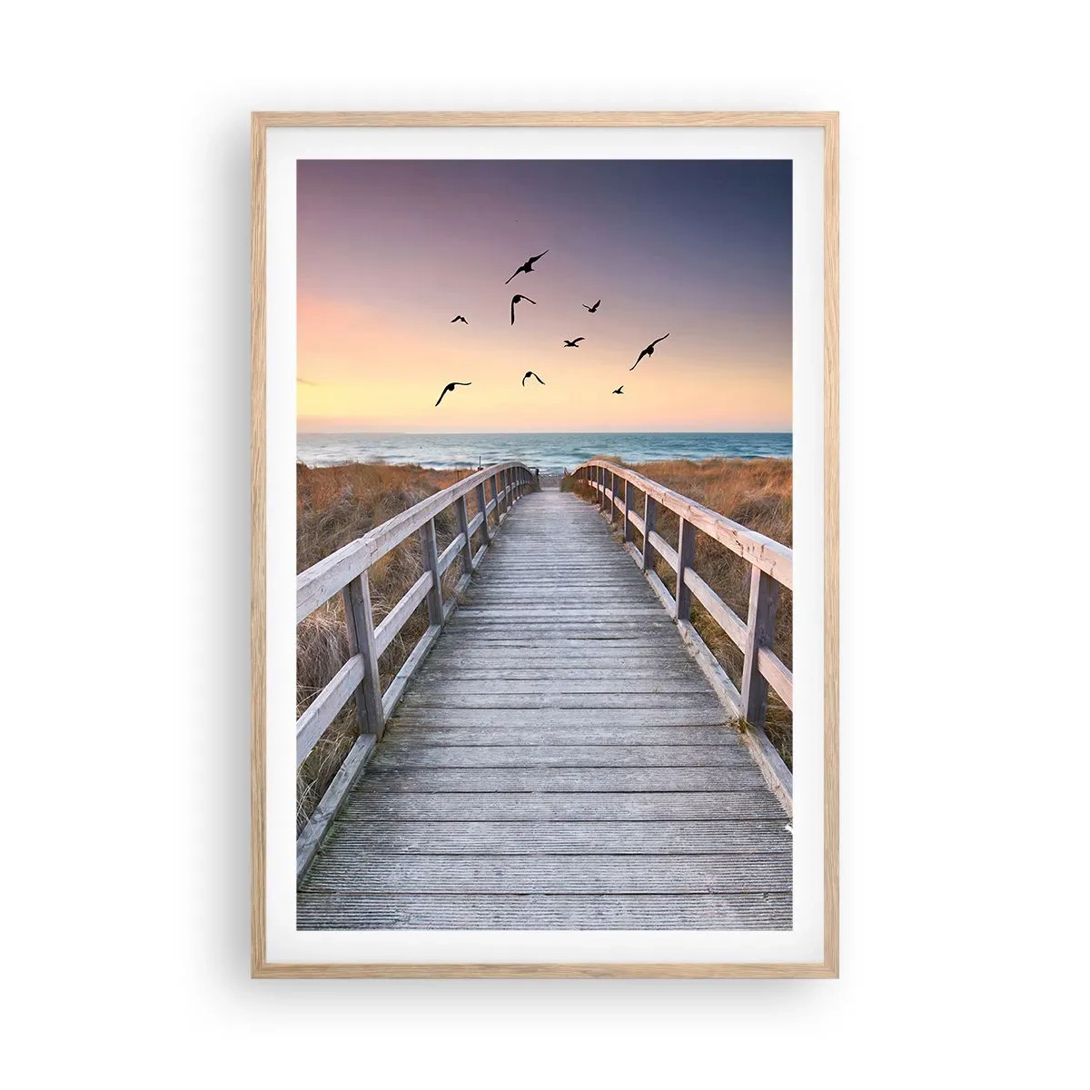 Een poster in een licht eiken lijst - De ruimte voor opvliegen - 61x91 cm