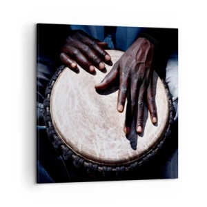 Schilderen op canvas - Leef in je eigen ritme - 50x50 cm