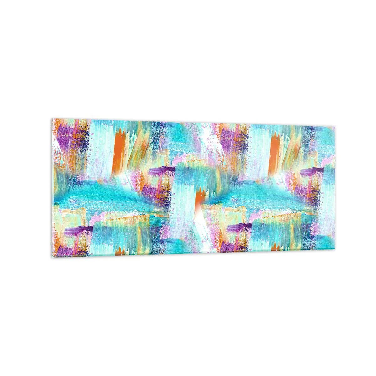 Schilderen op glas - Vrolijk vlekkerig en besmeurd - 120x50 cm