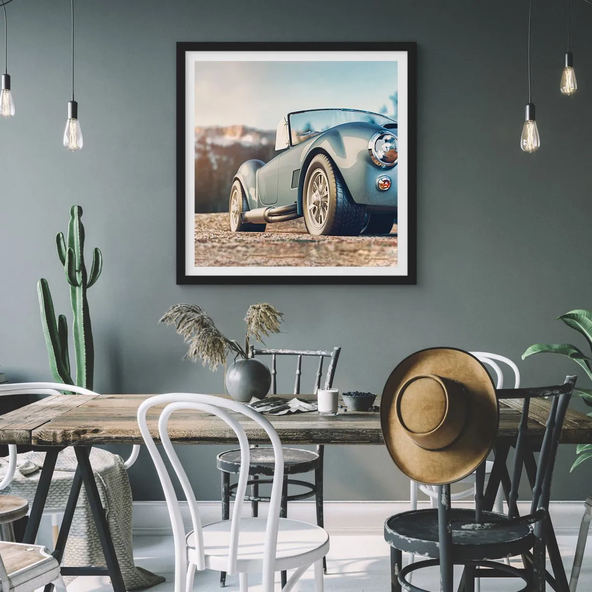 Poster in een zwarte lijst - Omdat stijl ertoe doet - 30x30 cm