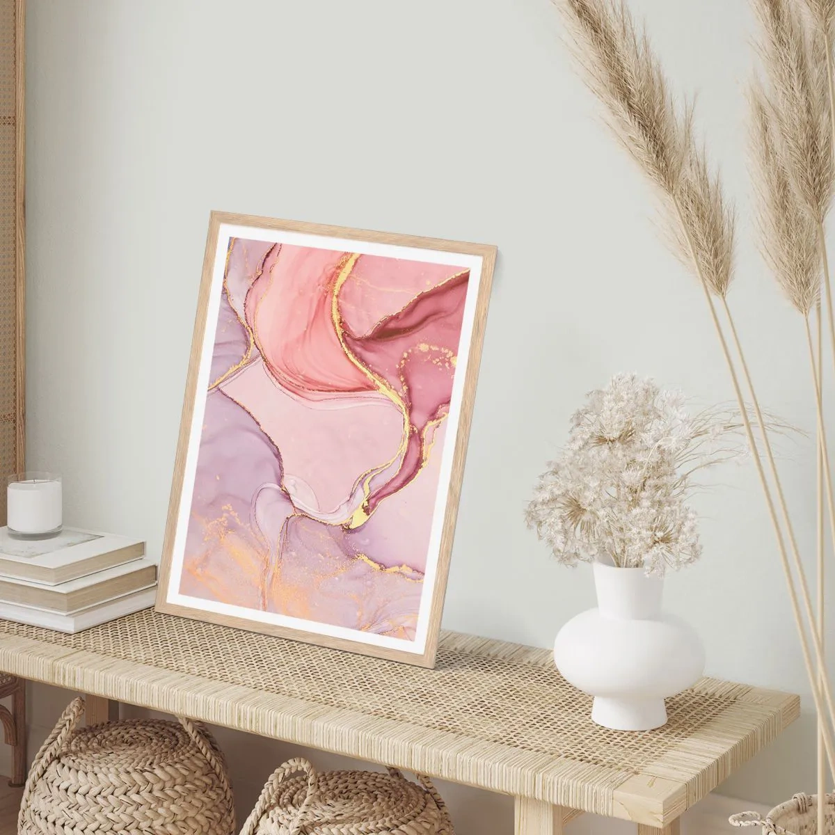 Een poster in een licht eiken lijst - Een streling van kleuren - 30x40 cm