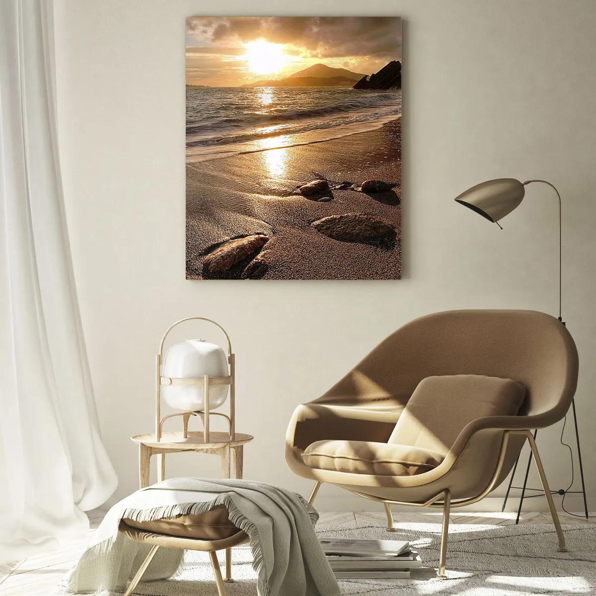 Schilderen op glas - Volg de zon naar de heuvels - 50x70 cm