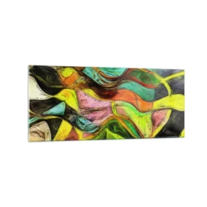 Schilderen op glas - Beweging is leven - 120x50 cm