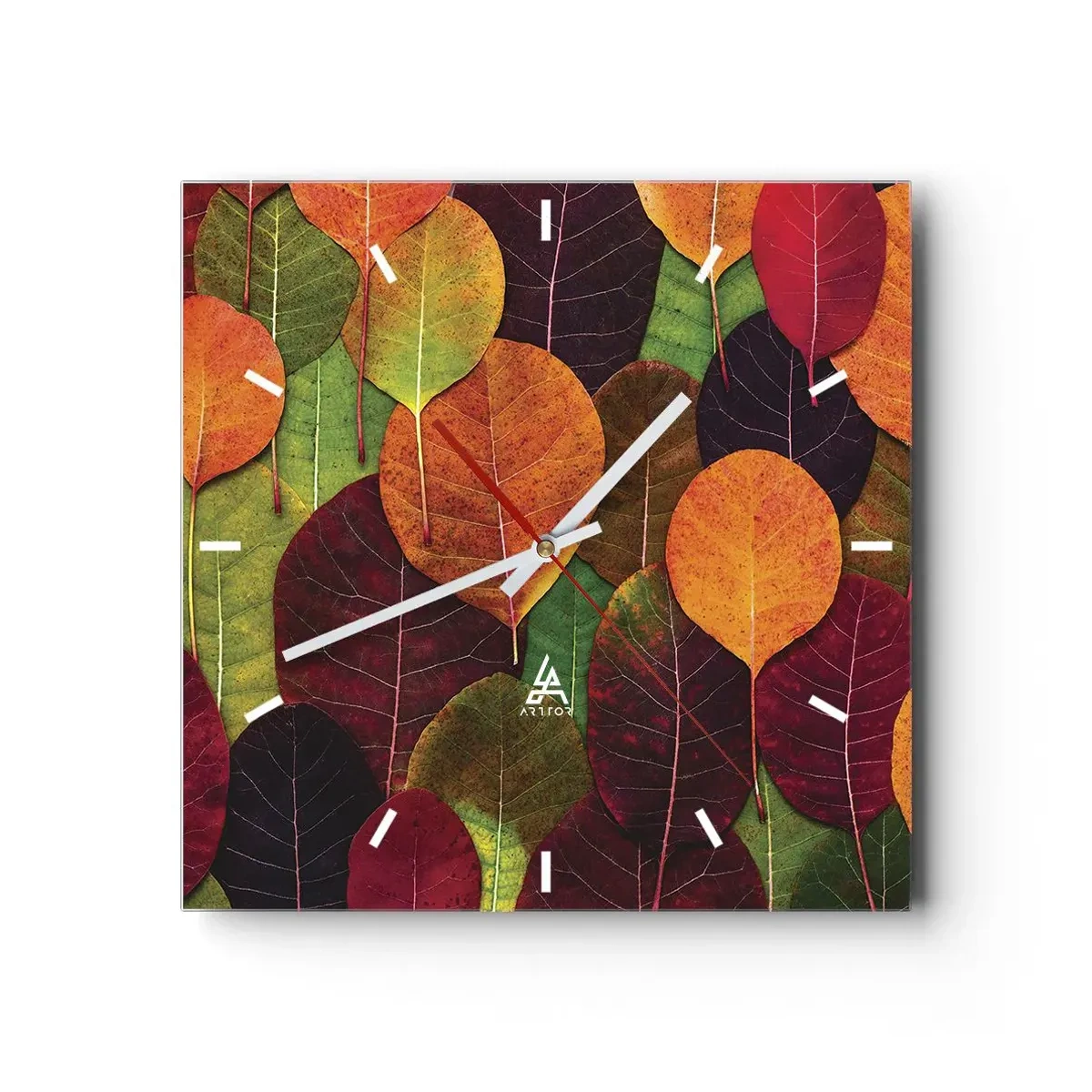 Wandklok - Klok - Herfst mozaïek - 40x40 cm