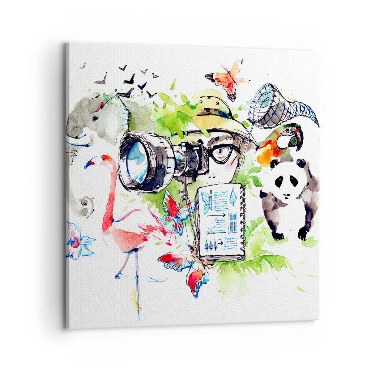 Schilderen op canvas - In de lens van een reiziger - 60x60 cm