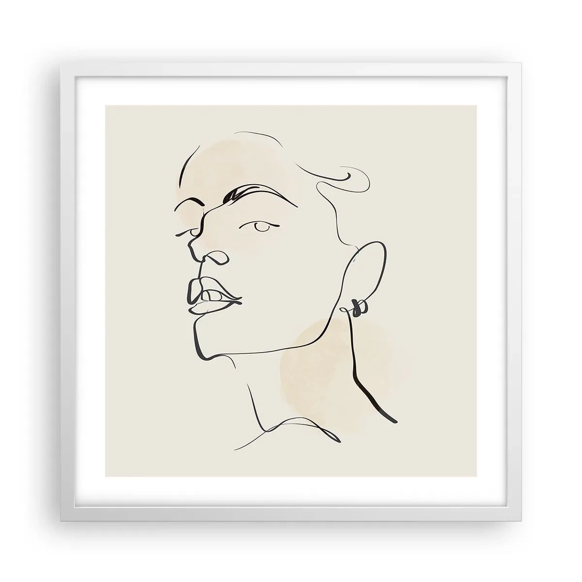 Poster in een witte lijst - Een trotse blik - 50x50 cm