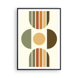 Poster in een zwarte lijst - In aardetinten - 70x100 cm