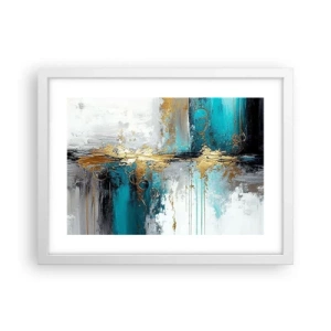 Poster in een witte lijst - Alles vloeit - 40x30 cm