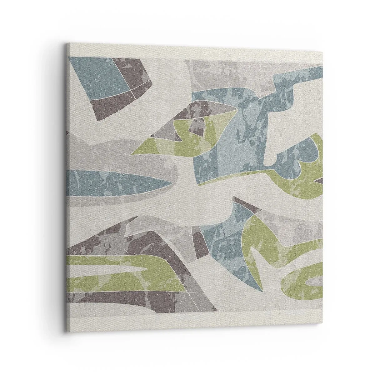 Schilderen op canvas - Compositie achter het glas - 50x50 cm