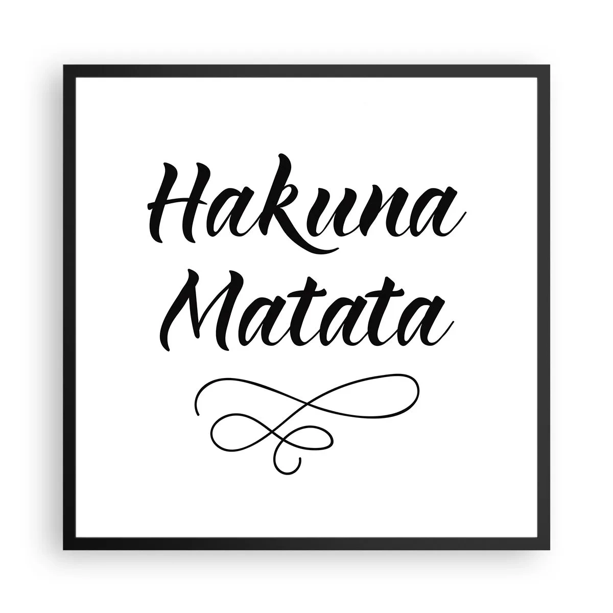 Poster in een zwarte lijst - Beste advies - 60x60 cm