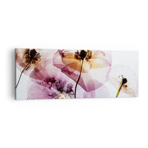 Schilderen op canvas - Transparante lichaamsbloemen - 140x50 cm