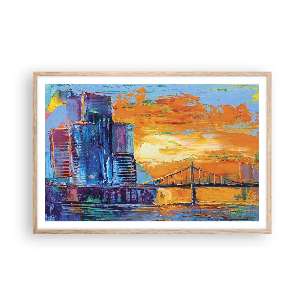 Een poster in een licht eiken lijst - Cultuur en natuur - 91x61 cm