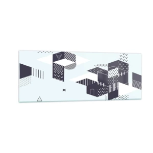 Schilderen op glas - In de ziel van een wiskundige - 140x50 cm