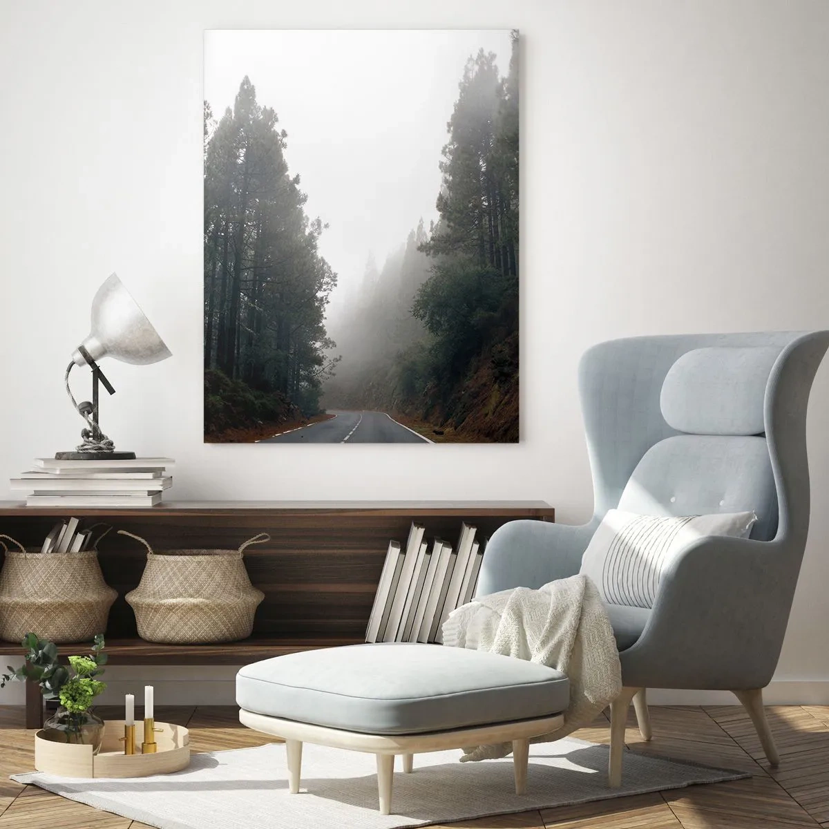 Schilderen op glas - Een verhaal over een magisch bos - 70x100 cm