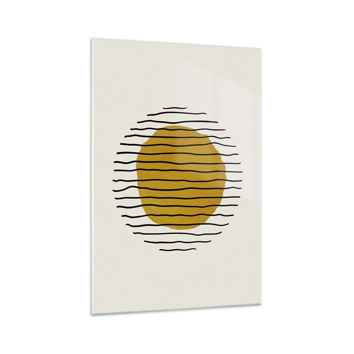 Schilderen op glas - Abstractie trillend van warmte - 70x100 cm