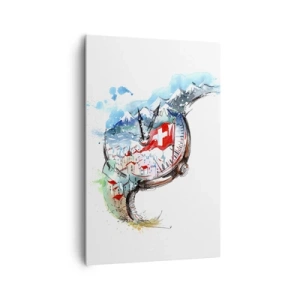 Schilderen op canvas - De geest van Zwitserland - 80x120 cm