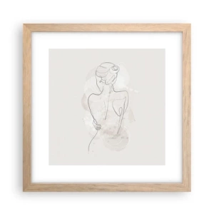 Een poster in een licht eiken lijst - Als een gevoelig instrument - 30x30 cm