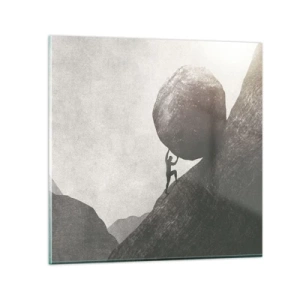 Schilderen op glas - Ik geloof tegen alle hoop in - 30x30 cm