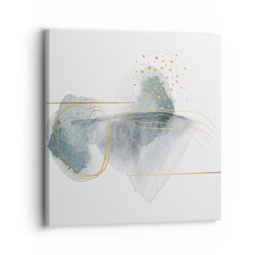 Schilderen op canvas - Over de relatie tussen grijs en goud - 30x30 cm